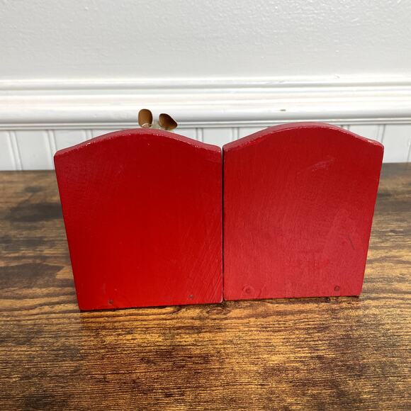 Wooden School Teacher Mice Bookends Vintage V.G. Japan Math Students Kitschy - Picture 4 of 16